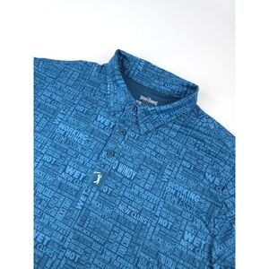 BogeyBros Golf Short Sleeve Turquoise Blue Polo Shirt Size XL Excuses